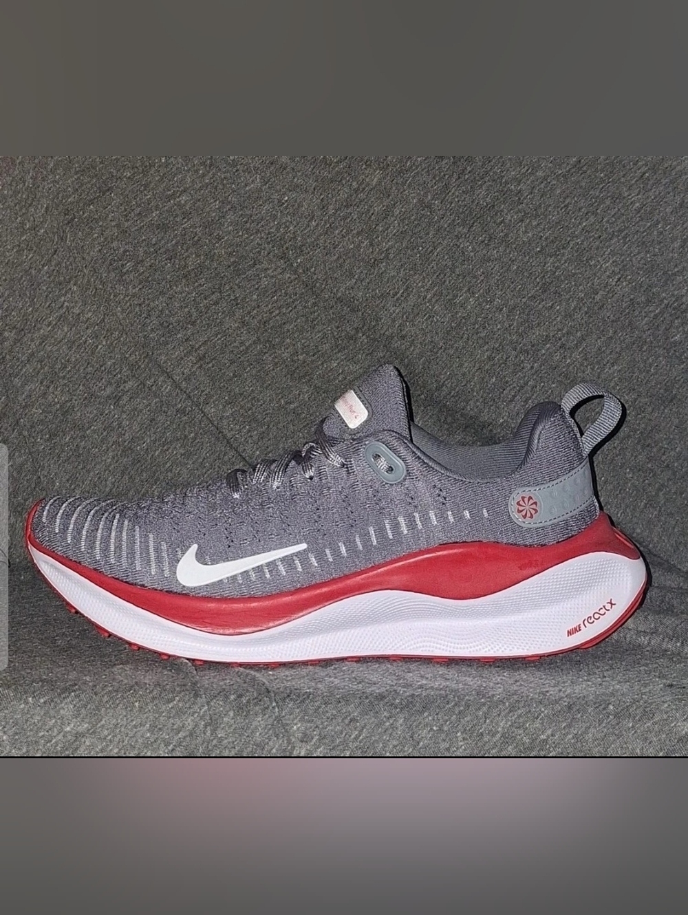 Nike ReactX Infinity Run Flyknit 4  ~ Red Grey FJ1222-019 | Women's: 8 *NWOB